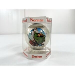 New Vintage 1980 Norman Rockwell Santa Workshop Christmas Ornament 6th Ltd Ed 50